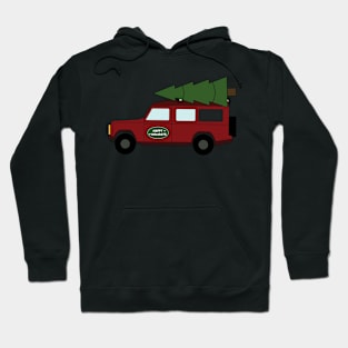 Happy Holidays Tree 4x4 Off-Road Vehicle SUV Hoodie